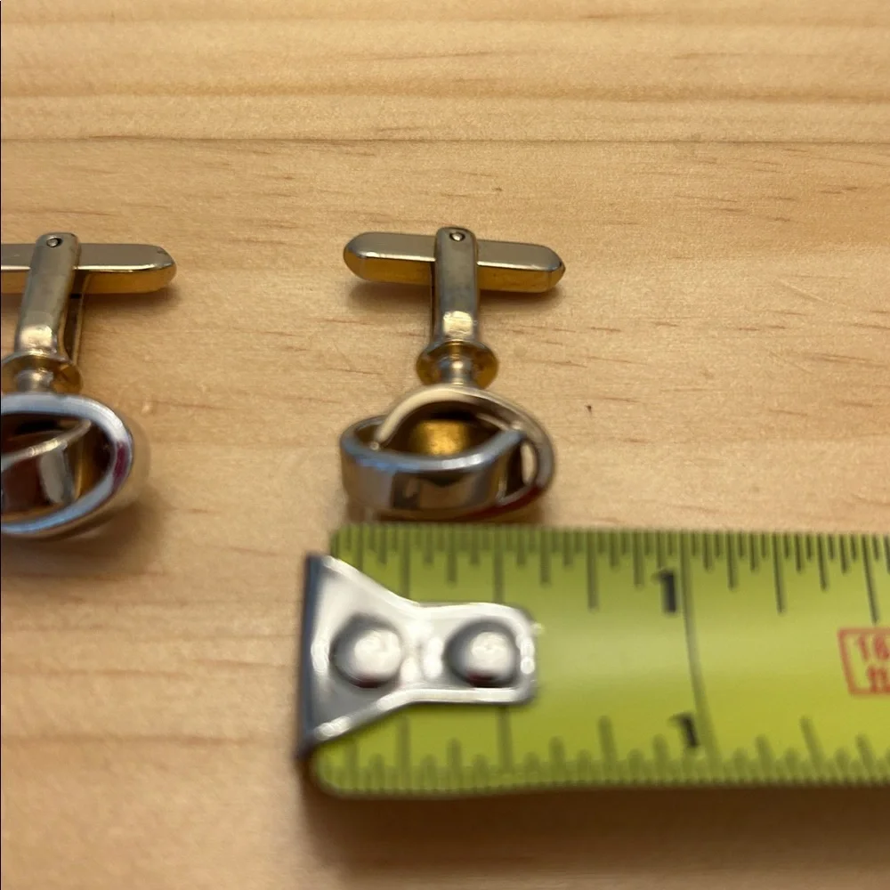 Vintage Silvertone and Goldtone Knot Cuff Links
